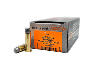 HSM 35718N Bear Load 357 Mag 180 gr Lead Round Nose Flat Point 50 Per Box/10 Case