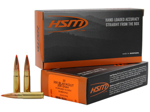 HSM 300BLK1N Match 300 Blackout 208 gr Hornady A Max 20 Per Box/ 25 Case