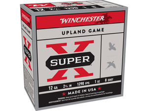 Winchester Ammo XU128 Super X Game Load 12 Gauge 2.75" 1oz 8Shot 25 Per Box/10 Case