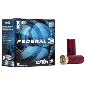 Federal Top Gun 12 Gauge Shotshell Ammunition, 2 3/4 Inch, 1145 FPS, 1 1/8 Ounce, #9 Shot - 25 Cartridge Box ( 25 / 1 )