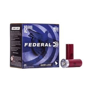 Federal Game Load 12 Gauge Shotshell Ammunition, 2 3/4 Inch, 1290 FPS, 1 Ounce, #6 Shot - 25 Cartridge Box ( 25 / 1 )