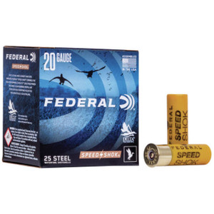 Federal Speed-Shok 20 Gauge Shotshell Ammunition, 2 3/4 Inch, 1425 FPS, 2/3 Ounce, #4 Shot - 25 Cartridge Box ( 25 / 1 )