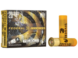 Federal PB209RS Premium Vital-Shok TruBall 20Gauge 3" 3/4oz RifledSlug Shot 5 Per Box/50 Case