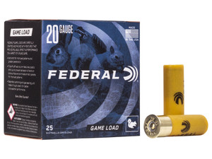 Federal H20075 Game-Shok Upland 20Gauge 2.75" 7/8oz 7.5Shot 25 Per Box/10 Case