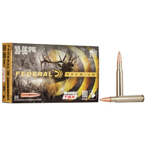 Federal Barnes TSX Hyper Velocity Centerfire Ammunition, 30-06 Springfield, Barnes TSX, 180 Grain - 20 Cartridge Box ( 20 / 1 )