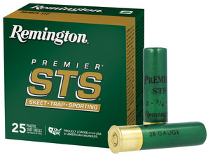 Remington Ammunition 28053 Premier STS 28 Gauge 2.75" 3/4 oz 9 Shot 25 Per Box/ 10 Cs