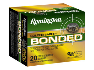 Remington Ammunition 29327 Golden Saber Bonded 45ACP 230gr Bonded Brass Jacketed Hollow Point 20 Per Box/25 Case