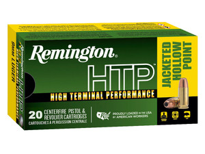 Remington Ammunition 28295 HTP 9mmLuger 147gr Jacketed Hollow Point 20 Per Box/25 Case