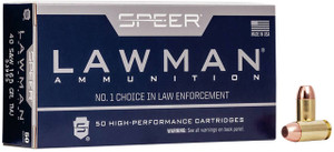 Speer Lawman Standard Velocity Centerfire Ammunition, 40 Smith & Wesson, Total Metal Jacket Flat Nose, 165 Grain - 50 Cartridge Box ( 50 / 1 )