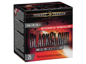 Federal PWBX2094 Black Cloud FS 20Gauge 3" 1oz 4Shot 25 Per Box/10 Case