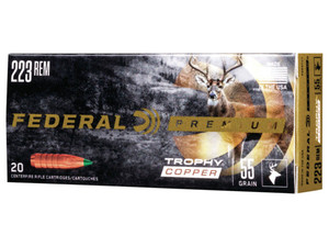 Federal P223TC1 Premium 223Rem 55gr Trophy Copper 20 Per Box/10 Case