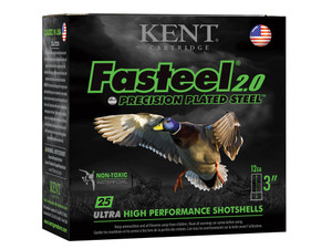 Kent Cartridge K123FS322 Fasteel 2.0 12 Gauge 3" 1 1/8 oz 2 Shot 25 Per Box/ 10 Case