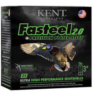 Kent Cartridge Fasteel 2.0 12 Gauge Shotshell Ammunition, 3 Inch, 1500 FPS, 1 1/4 Ounce, BB Shot - 25 Cartridge Box ( 25 / 1 )