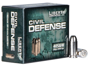Liberty Ammunition LACD40012 Civil Defense 40S&W 60gr Lead Free Fragmenting Hollow Point 20 Per Box/50 Case
