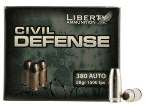 Liberty Ammunition LACD380023 Civil Defense 380ACP 50gr Lead Free Fragmenting Hollow Point 20 Per Box/50 Case