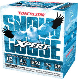 Winchester Xpert Snow Goose 12 Gauge Shotshell Ammunition, 3 1/2 Inch, 1550 FPS, 1 3/8 Ounce, BB Shot - 25 Cartridge Box ( 25 / 1 )