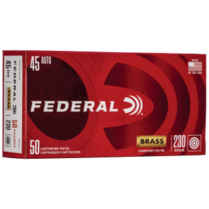 Federal Champion Subsonic Centerfire Ammunition, 45 ACP, Full Metal Jacket, 230 Grain - 50 Cartridge Box ( 50 / 1 )