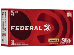 Federal WM5233 Champion Training 45ACP 230gr Full Metal Jacket 50 Per Box/20 Case
