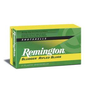 Remington Slugger Rifled Slugs 12 Gauge Shotshell Ammunition, 2 3/4 in, 1680 fps, 1 oz, Slug - 5 Cartridge Box ( 5 / 1 )
