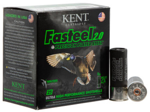 Kent Cartridge Fasteel 2.0 12 Gauge Shotshell Ammunition, 2 3/4 Inch, 1550 FPS, 1 1/16 Ounce, #2 Shot - 25 Cartridge Box ( 25 / 1 )