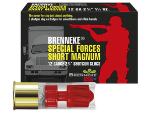 Brenneke SL122SFM SFSM Home Defense 12Gauge 2.75" 1 1/4oz Slug Shot 5 Per Box/50 Case