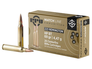 PPU PPM2231 Match 223Rem 69gr Hollow Point Boat Tail 20 Per Box/50 Case