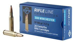 PPU PP3083 Standard Rifle  308 Win 180 gr Soft Point 20 Per Box 10 UPC: 8605003812487