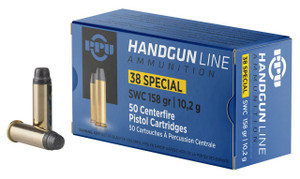 PPU PPH38SS Handgun  38 Special 158 gr Semi Wadcutter 50 Per Box 10 UPC: 8605003813088