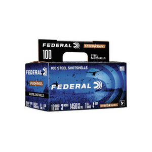 Federal Speed-Shok 12 Gauge Shotshell Ammunition, 3 Inch, 1450 FPS, 1 1/4 Ounce, #4 Shot - 100 Cartridge Box ( 100 / 1 )