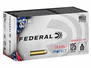 Federal TP357VHP1 Train + Protect 357Mag 125gr Versatile Hollow Point 50 Per Box/10 Case