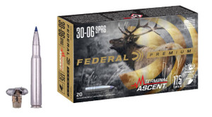 Federal Terminal Ascent Hyper Velocity Centerfire Ammunition, 30-06 Springfield, Terminal Ascent, 175 Grain - 20 Cartridge Box ( 20 / 1 )