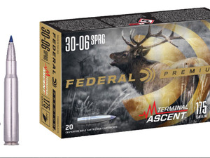 Federal P3006TA1 Premium Terminal Ascent 30-06Springfield 175gr 20 Per Box/10 Case