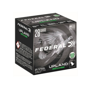 Federal Upland 28 Gauge Shotshell Ammunition, 2 3/4 Inch, 1350 FPS, 2/3 Ounce, #6 Shot - 25 Cartridge Box ( 25 / 1 )