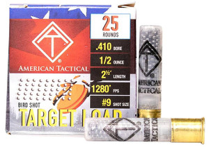 American Tactical AMMO TGT LD 410GA 9 1/2 OZ 2.5IN 2 CASE OF 10 UPC: 819644021902