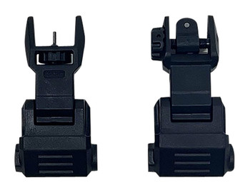 NcStar VG167 Picatinny High Profile Front and Rear Sight Set Black Polymer