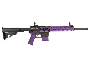 Tippmann Arms A101222 M4-22 LTE 22 LR 25+1 16" Black Parkerized Threaded Barrel, Matte Black Aluminum Receiver w/Picatinny Rail, Purple M-LOK Handguard, Composite Forend, Black Polymer Stock, Purple G