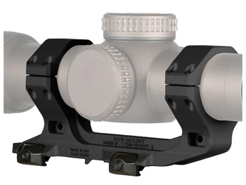 Reptilia LLC 100240 AUS Optic Mount Black 7075-T6 Aluminum 34mm Tube Mil-Spec 1913 Picatinny Rail Mount