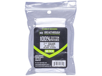 Breakthrough Clean BTCPS21450 Square Cleaning Patches For .38-.45 Cal & .410-20 Gauge 2.25" 50 Pack/6 per case