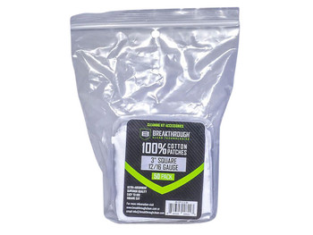 Breakthrough Clean BTCPS350 Square Cleaning Patches 100% Cotton 50 Pack For 12-16 Guage