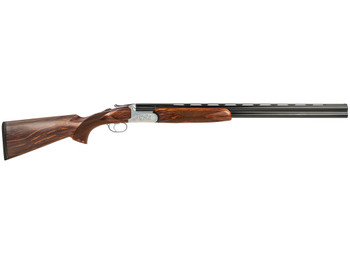 Fausti Usa, Inc 15602 Caledon 16 Gauge 2.75" 2rd 28" Blued Barrel, Engraved Stainless Rec, Wood Laser Grain Stock, Metallic Bead Sight
