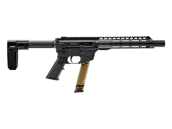 FREEDOM ORDNANCE FX9P10SBM FX-9 9mm Luger 32+1 10", Black, M-LOK Handguard, SB Mini Brace, A2 Grip, 3" Faux Suppressor