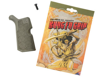 Die Free Co Llc KFGODG Kung Fu Grip Olive Drab Nylon Fits AR15/M4/AR10/SR25