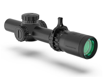 Swampfox Optics THK16241RF Tomahawk II Black 1-6x 24mm 30mm Tube Bright Fiber Optic Red Reticle