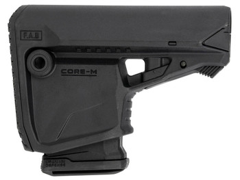 FAB Defense FXGLCOREMAGB GL-Core Survival Buttstock w/Rubber Butt Pad & Built-In Mag Carrier for AR-Platform Compatible w/Mil-Spec & Commercial Tubes Black Polymer (Tube NOT Included)