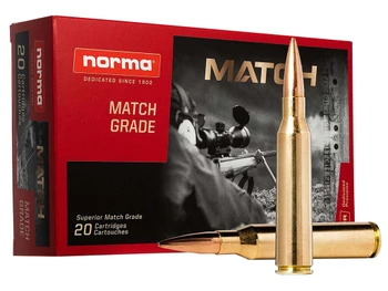 Norma Ammunition 20185272 Dedicated Precision Golden Target Match 338NormaMag 300gr 20 Per Box/10 Case