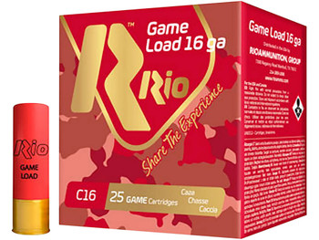 Rio Ammunition RCHV168 Game Load 16Gauge 2.75" 1 1/8oz 8Shot 25 Per Box/10 Case