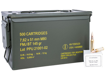 PPU PPRM762M Rangemaster 7.62x51mmNATO 145gr Full Metal Jacket Boat Tail/500rds *Sold by Case *Includes Metal Can