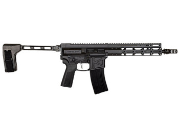 Global Ordnance LLC 197892004862 Monolith 15P 5.56x45mm NATO 30+1 12.50" Black Mono Barrel, M-LOK Handguard, Black Aluminum Picatinny Rail Receiver, SB Tactical Brace, B5 P-Grip 23 Grip