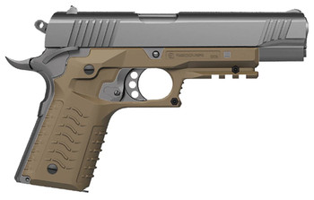 Recover Tactical CC3H-02 Grip & Rail System Tan Polymer Picatinny for Standard Frame 1911 UPC: 729001655207 Recover Tactical CC3H-02 Grip & Rail System Tan Polymer Picatinny for Standard Frame 1911 UPC: 729001655207