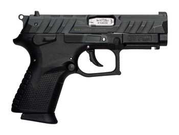 Grand Power 8588005944663 P1S Mk23 9mm Luger 12+1 3.66" Stainless Rotating Barrel, Black Optic Ready/Serrated Slide, Black Frame w/Accessory Rail, Checkered Grip, Ambidextrous